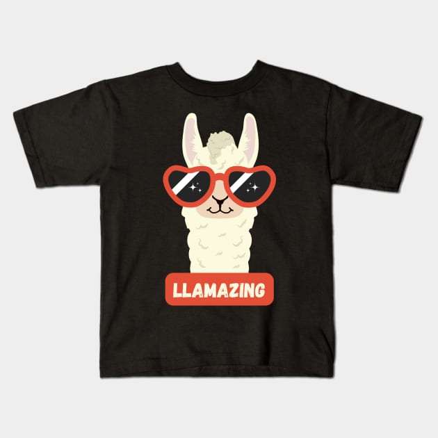 LLamazing Kids T-Shirt by Norse Magic